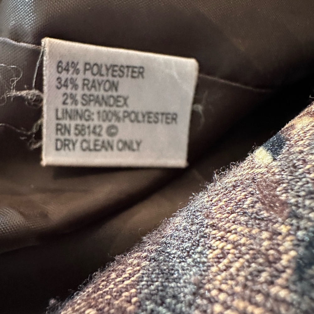 Anthracite Ladies Blazer Tweed Paisley Textured Camouflage Size 12 Women - Picture 11 of 14